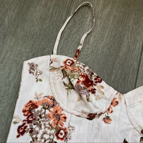 Floral print mini linen dress - Picture 12 of 16